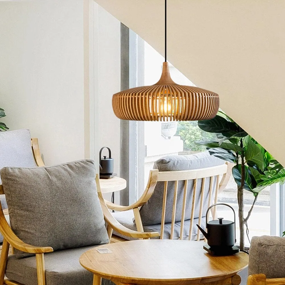 Shadome Handcrafted Pendant Light - Natural, Wood product