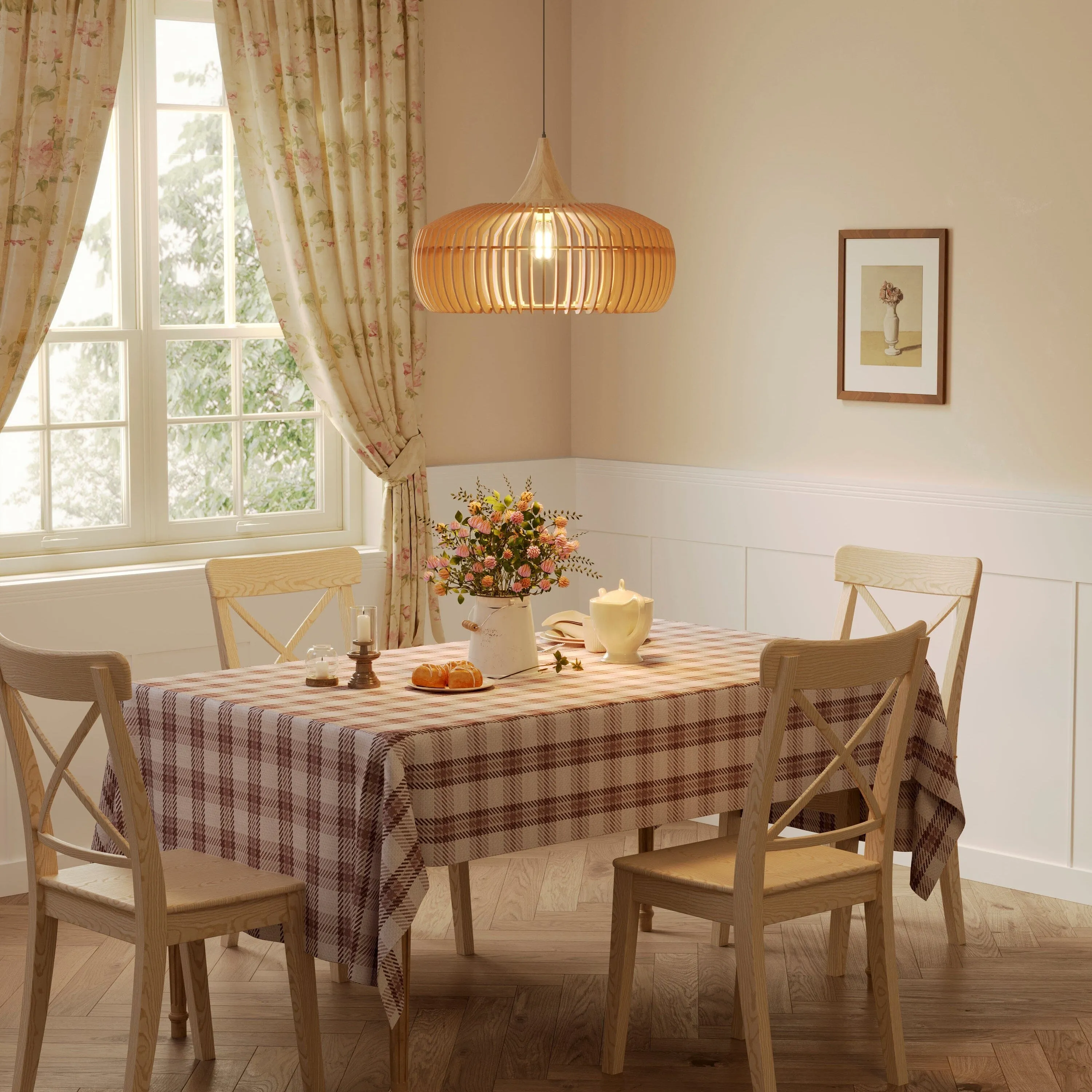 Shadome Handcrafted Wood Pendant Light - Natural image