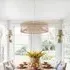 Shallow Rattan Pendant Light - Natural