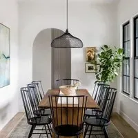 Spiral Pendant Light - Black, Iron