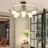 Square LED Ceiling Light with Marble Glass - Grey, Iron
