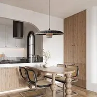 Two-Tone Handwoven Pendant Light - Black, Paper Rope