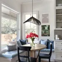 Winged and Woven Pendant Light - Black, Iron