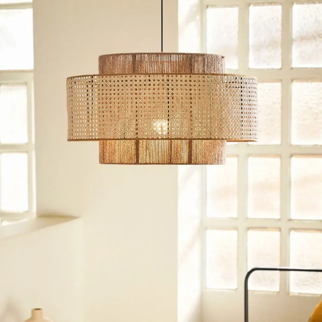 Woven Pendant Light Fixture - Natural, Rattan image