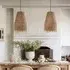 Woven Pendant Light with Grass Texture - Natural