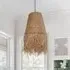 Woven Pendant Light with Grass Texture - Natural