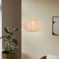 Woven Rattan Pendant Light - Brown