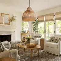 Woven Rattan Pendant Light - Natural