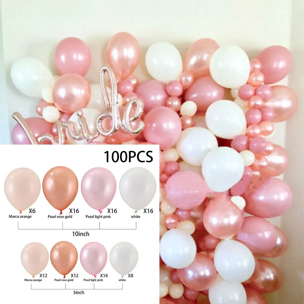 100pcs Balloon Combination Set - Pink, Rose Gold, White product