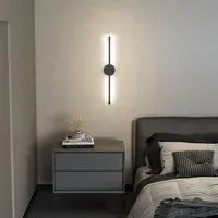 10W Linear Wall Light Fixture - Black, Aluminum