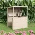 140cm Wide Solid Wood Garden Bar with Pine Countertop - Natural
