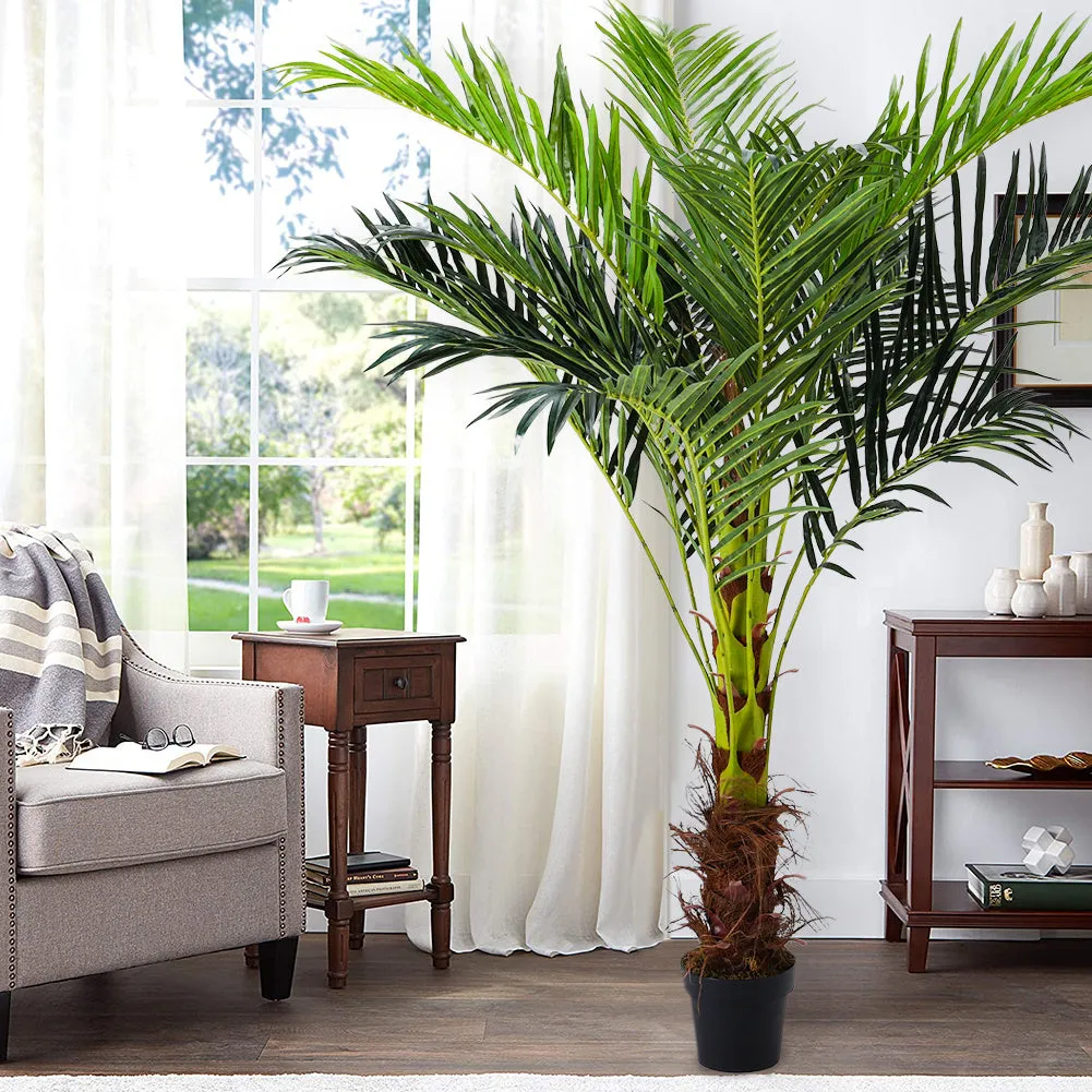 180cm Artificial Palm Tree in Pot - Green, Plastic image