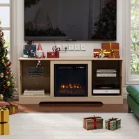 18inch Electric Fireplace Media Cabinet with Touchscreen