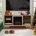 18inch Electric Fireplace Media Cabinet with Touchscreen
