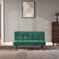 2-Seater Convertible Sofa Bed - Fabric