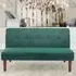 2-Seater Convertible Sofa Bed - Green, Fabric