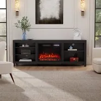 23-Inch Electric Fireplace TV Stand with Remote Control - MDF