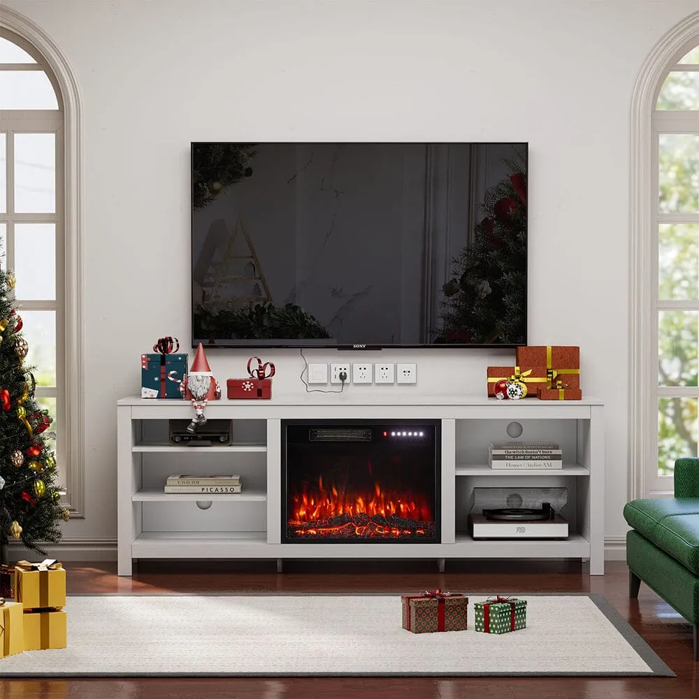 23-Inch Electric Fireplace TV Stand with Remote Control - MDF