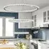 3 Rings Crystal LED Chandelier Pendant - Cool White