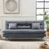 3-Seater Sofa Bed with Cushions - Grey, Fabric
