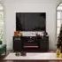 30-Inch Electric Fireplace TV Stand with Storage - MDF