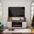 30-Inch Electric Fireplace TV Stand with Storage - MDF
