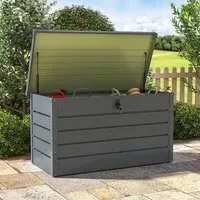 350L Garden Storage Box with Lock - Steel
