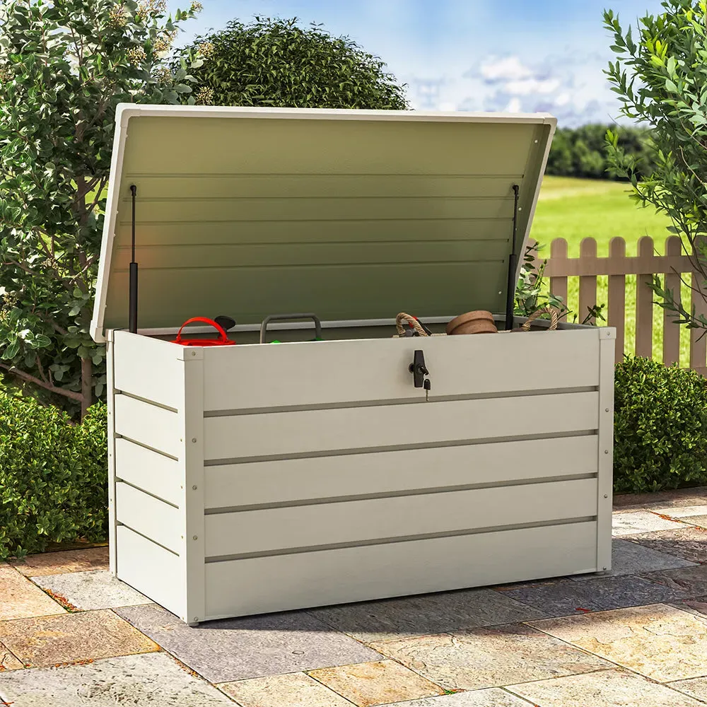 350L Garden Storage Box with Lock - Steel image