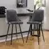 3ft Bar Stools with Footrest Set of 2 - Velvet