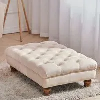 3Ft Rectangular Ottoman Footstool - Velvet