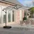 3M Cantilever Garden Parasol with Wind-up - Light Grey