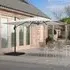 3x3M Cantilever Garden Parasol with Petal Water Tank - Polyester