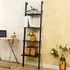 4-Tier Ladder Book Shelf - Black, MDF