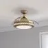 42 Inch Retractable Ceiling Fan with Light - Gold
