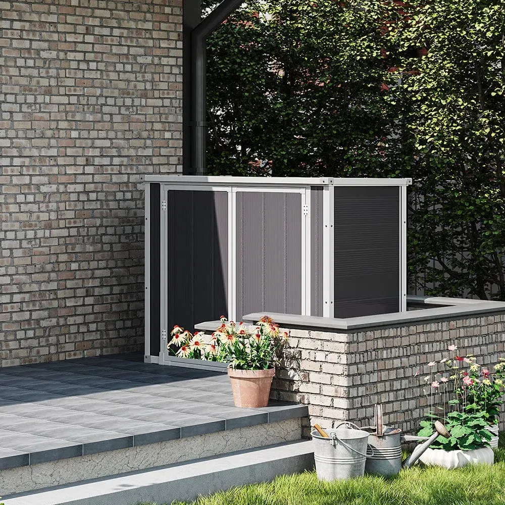 4x2ft Plastic Garden Storage Shed Lockable - Grey product