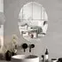60cm H Ellipse Wall Mounted Mirror with Beveled Edge