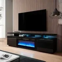 70 Inch Electric Fireplace TV Stand with Storage