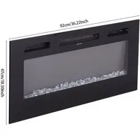 70-Inch TV Stand with 12-Colour LED Electric Fireplace - MDF alternate view