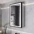 70cm LED Mirror Cabinet Single Door with Demister - Silver