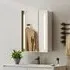 80cm LED Bathroom Mirror Cabinet with Shelves - Chrome