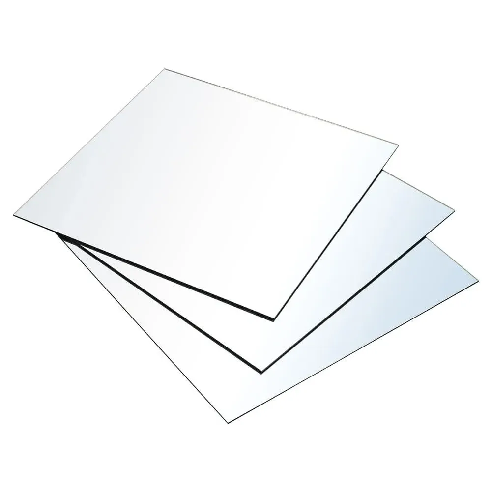 Acrylic Adhesive Wall Mirror Tiles Set of 3 - Clear product