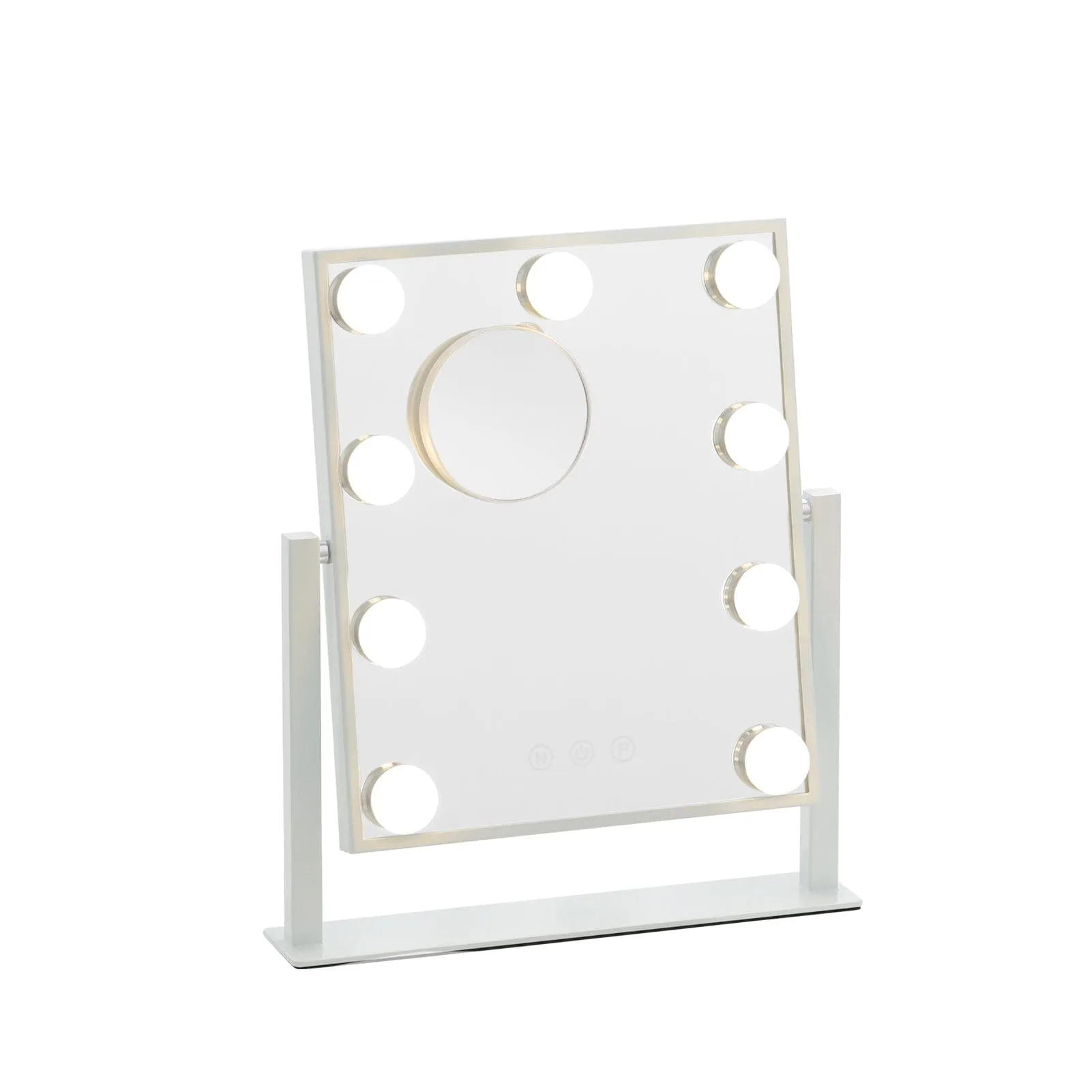 Adjustable LED Vanity Mirror with Touch Control - White