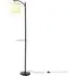Arc Floor Lamp with Adjustable Shade - Black, Metal