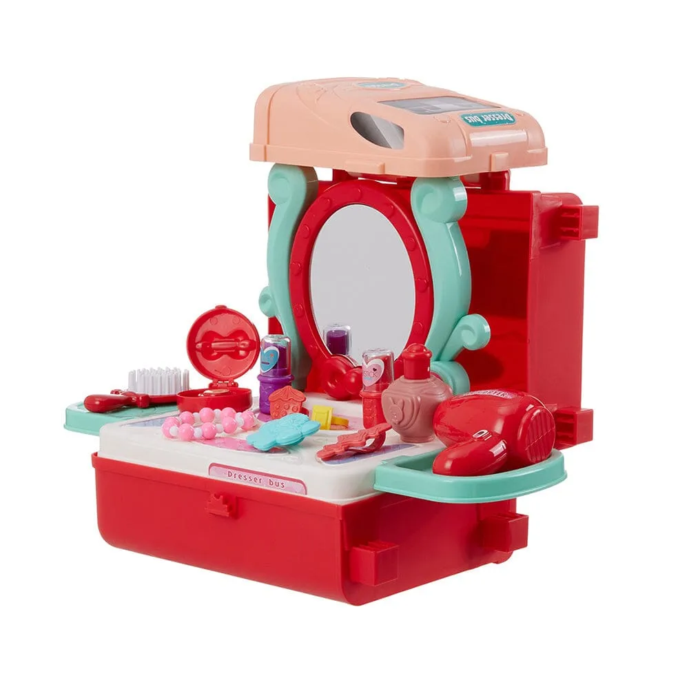 Bus-Themed Vanity Table with Mirror - Multicoloured, MDF product