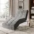 Chaise Lounge with Adjustable Back - Grey, Velvet