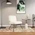 Cocktail Chair with Metal Frame - Beige, Faux Wool