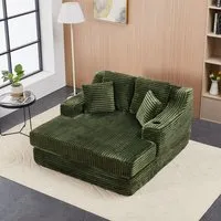 Convertible Sofa Bed with Cup Holder - Corduroy alternate view