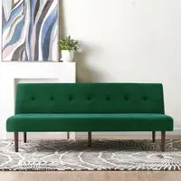 Convertible Sofa Bed with Tufted Backrest - Towelling