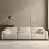 Cottonfy 3-Seater Modular Chaise Sofa Bed with Remote - Off-White