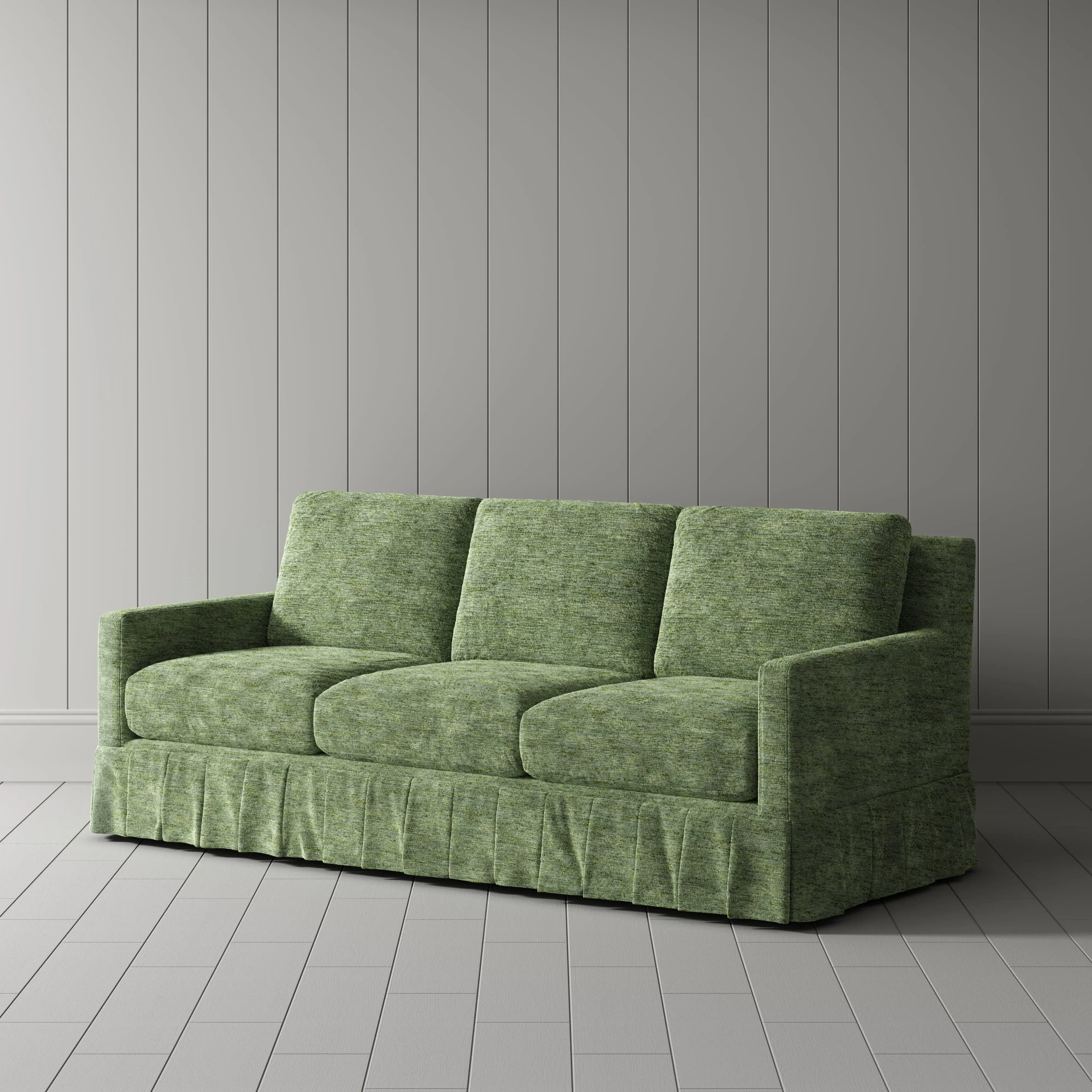Cottonfy Check Sofa with Removable Skirted Covers - Cotton Linen product